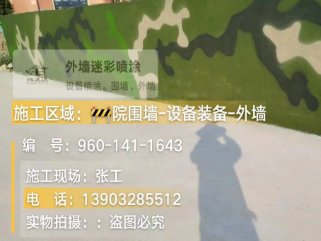 锡林郭勒 迷彩漆喷涂价格（按平方米计费）